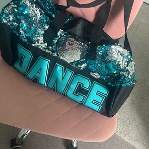 Sequin Dance Bag - Black and Teal